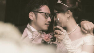 結婚式を迎えた夫婦