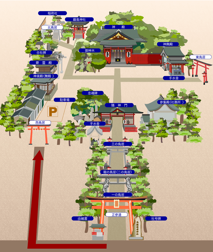 馬橋稲荷神社の案内図
